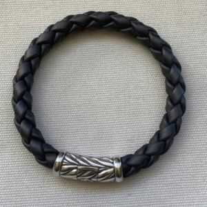 David Yurman Gray Woven Men Bracelet